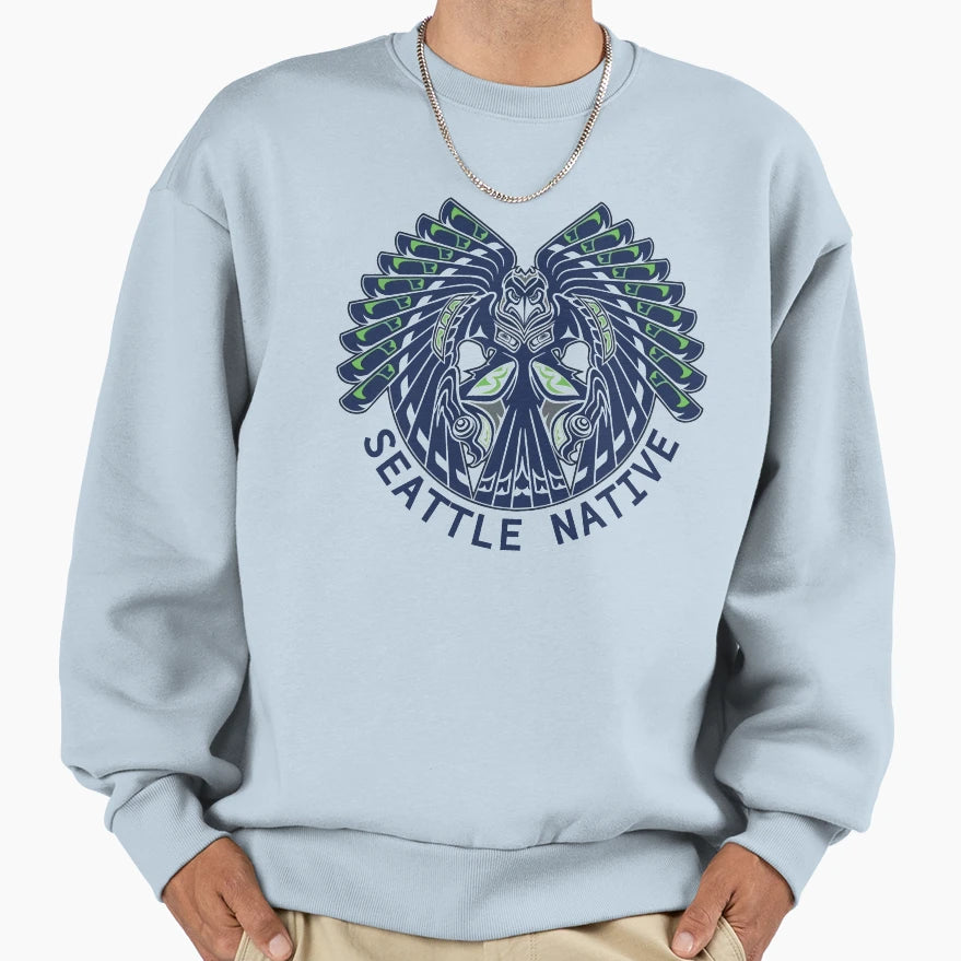 Seattle Native Hawks Sweatshirt - Unique Graphic Men Women - T-Shirt, Sweatshirt, Hoodie
