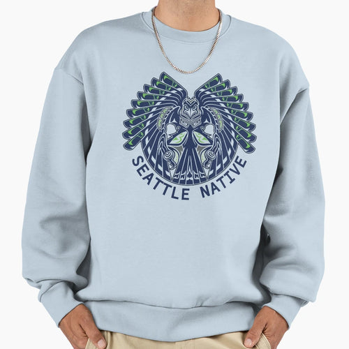 Seattle Native Hawks Sweatshirt - Unique Graphic Men Women - T-Shirt, Sweatshirt, Hoodie