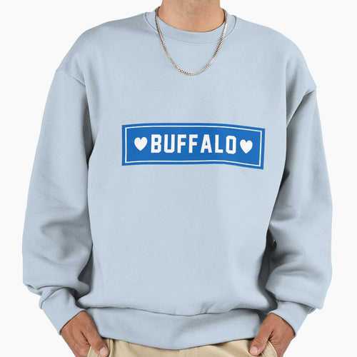 Buffalo Hearts Sweatshirt - Novelty Apparel Unisex - T-Shirt, Sweatshirt, Hoodie