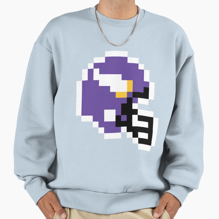 Minnesota Vikings 8 Bit Football Sweatshirt - Unique Graphic Men Women - T-Shirt, Sweatshirt, Hoodie