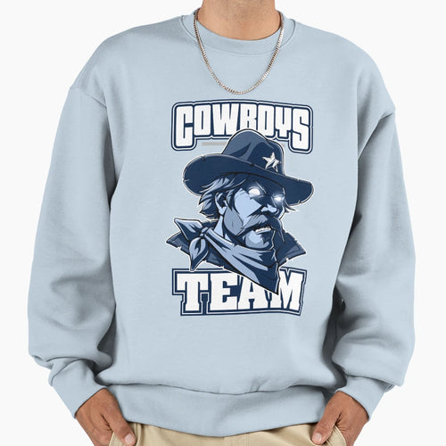 Americas Cowboy Team Navy And White Sweatshirt - Trendy Graphic Men Women - T-Shirt, Sweatshirt, Hoodie