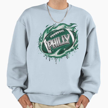 Philly Football Philadelphia Sweatshirt - Custom Art Print Men Women - T-Shirt, Sweatshirt, Hoodie