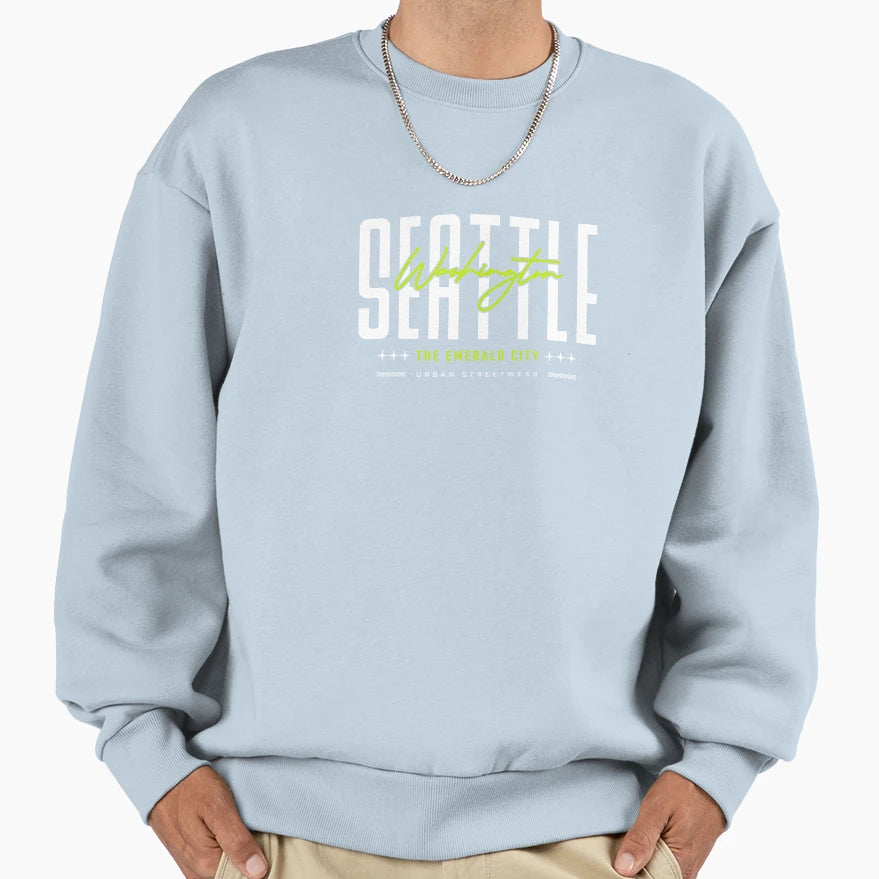 Seattle Sweatshirt - Aesthetic Graphic Men Women - T-Shirt, Sweatshirt, Hoodie