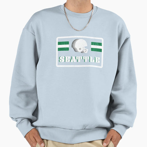70S Old School Seattle Football Sweatshirt - Trendy Graphic Men Women - T-Shirt, Sweatshirt, Hoodie