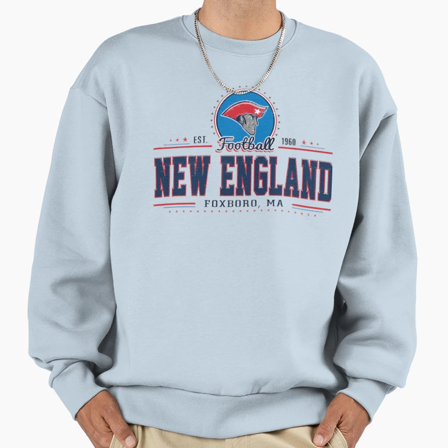Football New England Foxboro Ma Pat Sweatshirt - Streetwear Style Unisex - T-Shirt, Sweatshirt, Hoodie