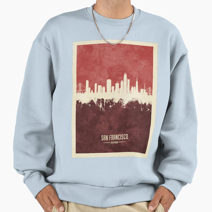 San Francisco California Skyline Sweatshirt - Custom Art Print Unisex - T-Shirt, Sweatshirt, Hoodie