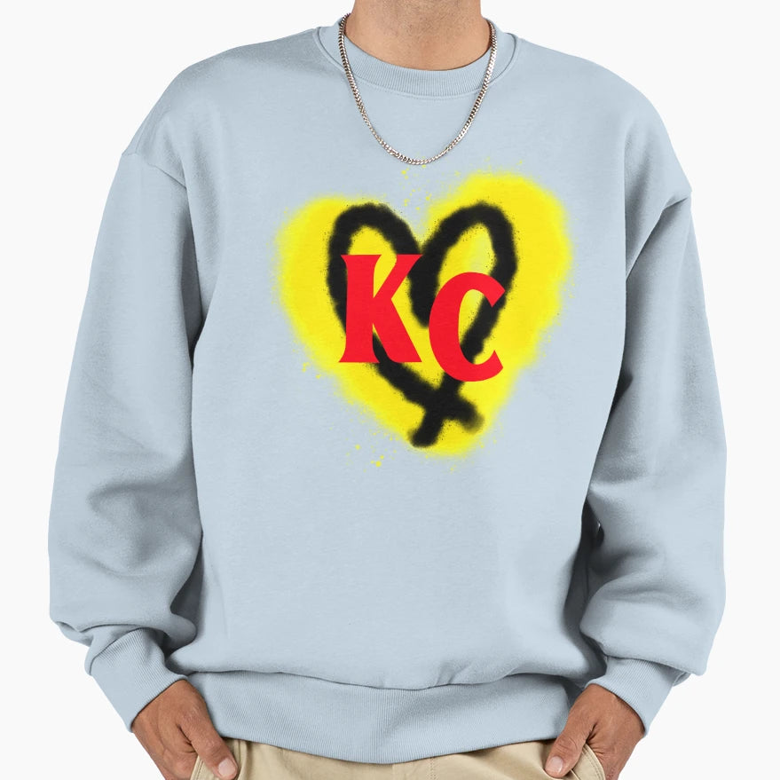 I Heart Kc I Love Kansas City Sweatshirt - Casual Everyday Wear for Adults - T-Shirt, Sweatshirt, Hoodie