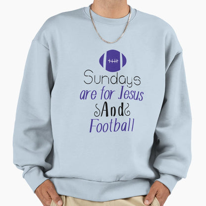 Sundays Are Jesus And Footbal T-Shirt - Unique Graphic for Adults - T-Shirt, Sweatshirt, Hoodie