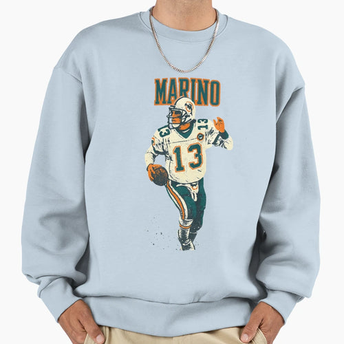 Dan Marino 13 Art Miami Quarterback Sweatshirt - Unique Graphic Men Women - T-Shirt, Sweatshirt, Hoodie