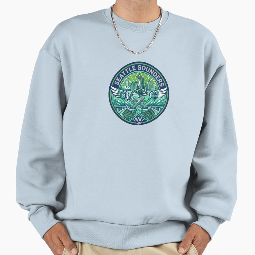 Seattle Sounders Sweatshirt - Fun Novelty Design for Adults - T-Shirt, Sweatshirt, Hoodie