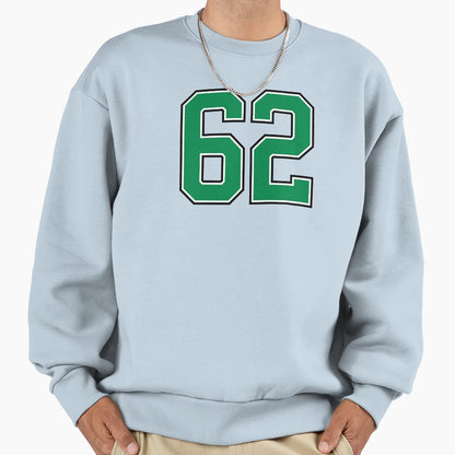 62 Number Green Lucky Sports Sixty Two Sweatshirt - Custom Art Print Unisex - T-Shirt, Sweatshirt, Hoodie
