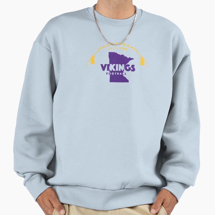 Minnesota Vikings Sweatshirt - Aesthetic Graphic Men Women - T-Shirt, Sweatshirt, Hoodie