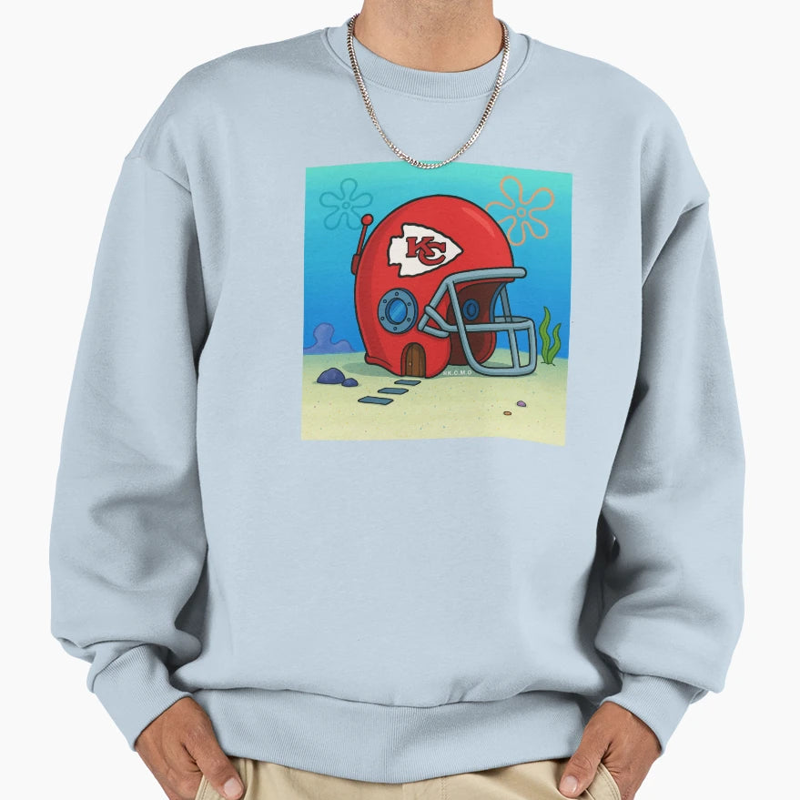 Underwater Kc Football Art Sweatshirt - Graphic Print for Adults - T-Shirt, Sweatshirt, Hoodie