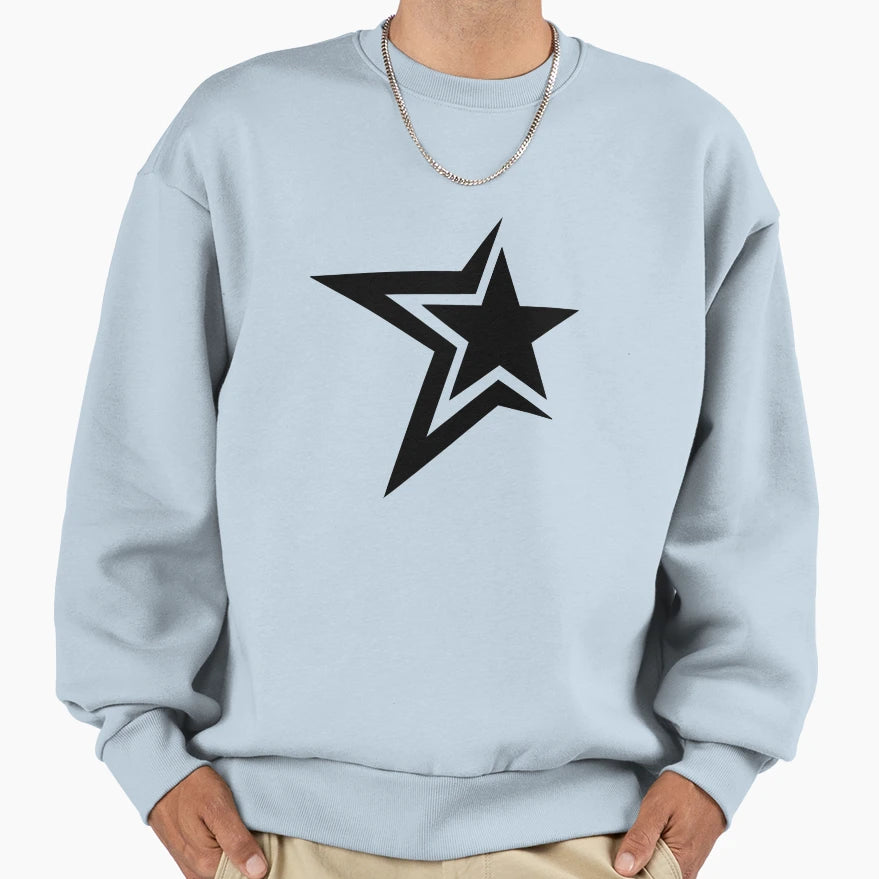 Black Star Sweatshirt - Custom Art Print for Adults - T-Shirt, Sweatshirt, Hoodie