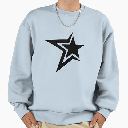 Black Star Sweatshirt - Custom Art Print for Adults - T-Shirt, Sweatshirt, Hoodie