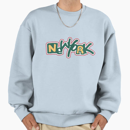 Nyc New York City Calligraphy Sweatshirt - Aesthetic Graphic Unisex - T-Shirt, Sweatshirt, Hoodie