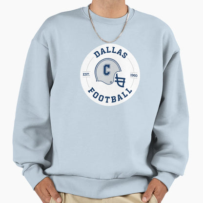 Dallas Football Badge Sweatshirt - Custom Art Print Men Women - T-Shirt, Sweatshirt, Hoodie