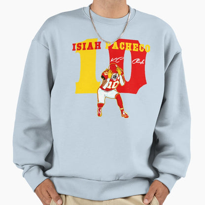 Isiah Pacheco 10 Kc Chiefs Sweatshirt - Aesthetic Graphic Men Women - T-Shirt, Sweatshirt, Hoodie