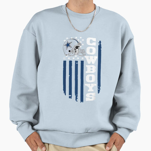 Dallas Fan Cow 4Th July America Flag Sweatshirt - Custom Art Print Unisex - T-Shirt, Sweatshirt, Hoodie