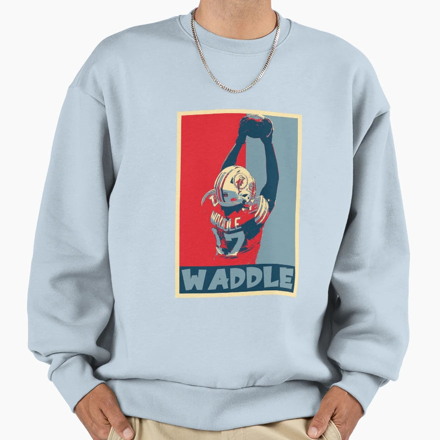 Jaylen Waddle Sweatshirt - Unique Graphic Unisex - T-Shirt, Sweatshirt, Hoodie