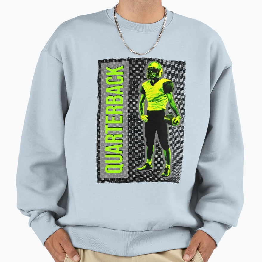 American Football Quarterback Sweatshirt - Trendy Graphic Unisex - T-Shirt, Sweatshirt, Hoodie
