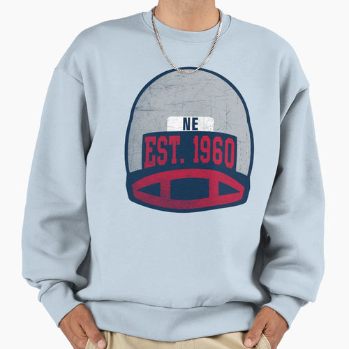 New England Throwback Football Helmet Sweatshirt - Unique Graphic Unisex - T-Shirt, Sweatshirt, Hoodie