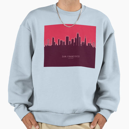 San Francisco California Skyline Sweatshirt - Minimalist Print Unisex - T-Shirt, Sweatshirt, Hoodie
