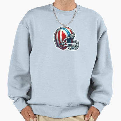 Patriotic Buffalo Helmet Sweatshirt - Unique Graphic Men Women - T-Shirt, Sweatshirt, Hoodie