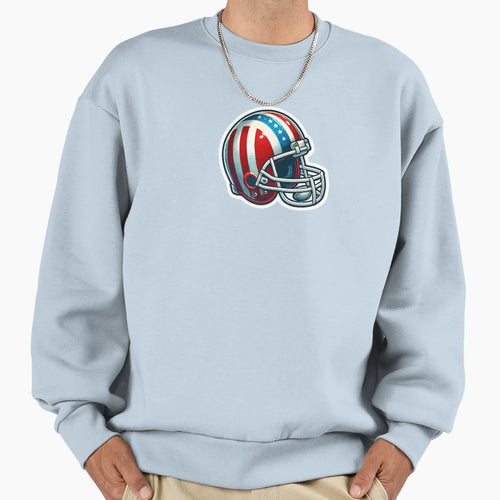 Patriotic Buffalo Helmet Sweatshirt - Unique Graphic Men Women - T-Shirt, Sweatshirt, Hoodie