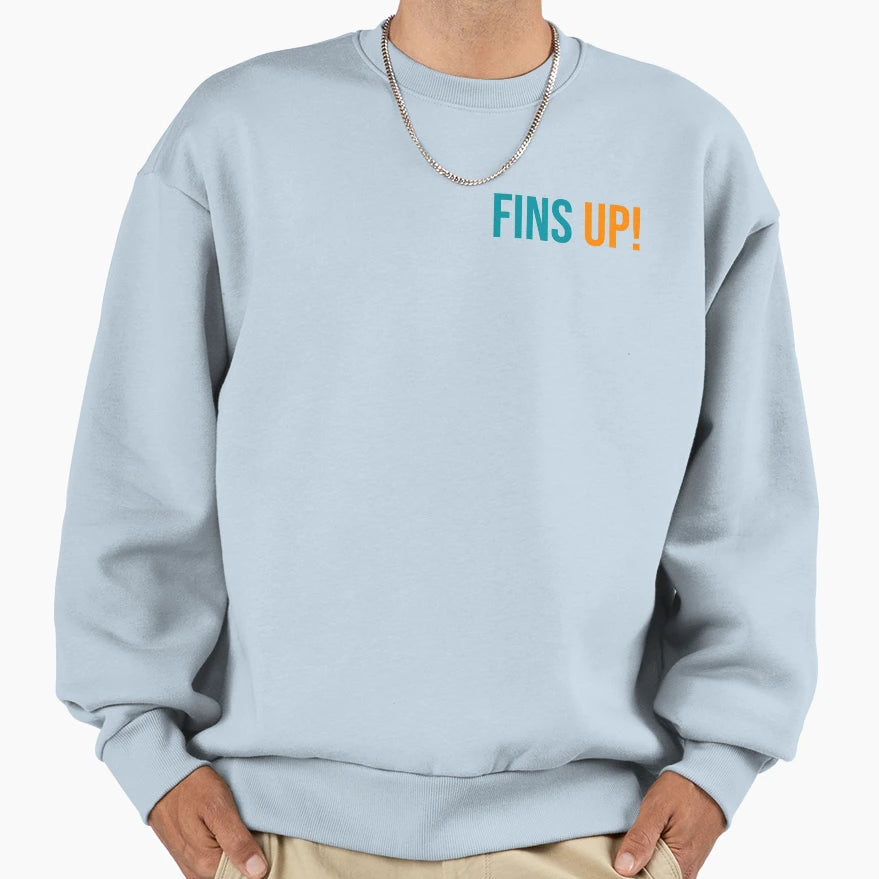 Fins Up Mixed Sweatshirt - Custom Art Print Men Women - T-Shirt, Sweatshirt, Hoodie