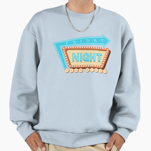 Friday Night Game Night Sweatshirt - Trendy Graphic for Adults - T-Shirt, Sweatshirt, Hoodie
