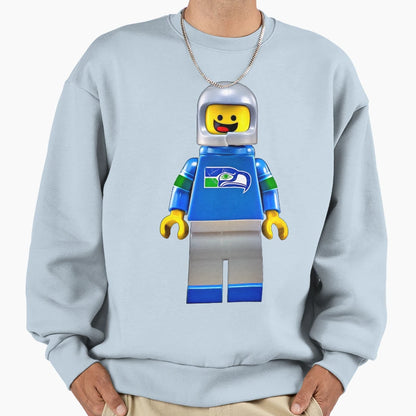 Throwback Spaceman Football Guy Sweatshirt - Trendy Graphic Unisex - T-Shirt, Sweatshirt, Hoodie