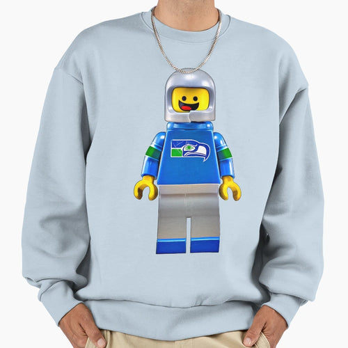 Throwback Spaceman Football Guy Sweatshirt - Trendy Graphic Unisex - T-Shirt, Sweatshirt, Hoodie