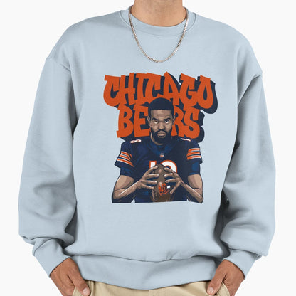 CW Chicago Bears Orange Graffiti Text Sweatshirt - Streetwear Style Unisex - T-Shirt, Sweatshirt, Hoodie