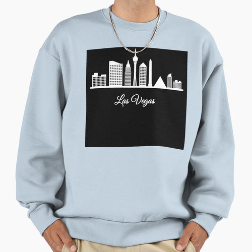 Cityscape Silhouette Las Vegas Sweatshirt - Novelty Apparel for Adults - T-Shirt, Sweatshirt, Hoodie