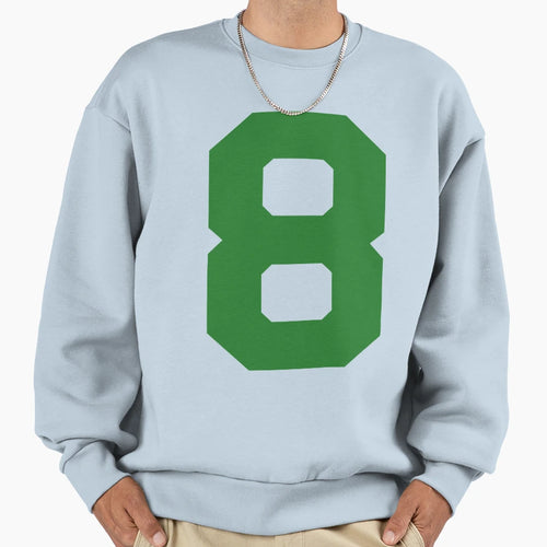 Number 8 Green Eight Sports Number Sweatshirt - Minimalist Print Men Women - T-Shirt, Sweatshirt, Hoodie