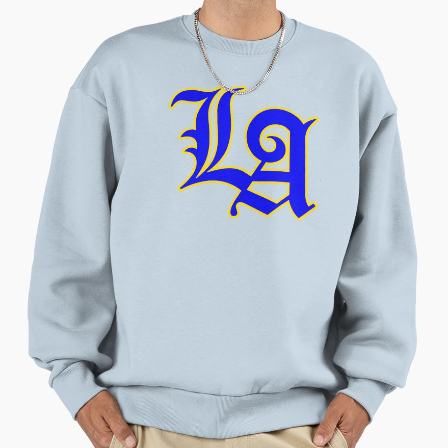 La Familia La Rams Logo Yellow Outline Sweatshirt - Novelty Apparel Unisex - T-Shirt, Sweatshirt, Hoodie