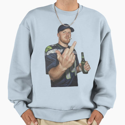 Sam Darnold Middle Finge Sweatshirt - Graphic Print for Adults - T-Shirt, Sweatshirt, Hoodie