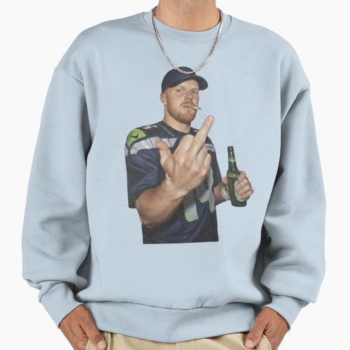 Sam Darnold Middle Finge Sweatshirt - Graphic Print for Adults - T-Shirt, Sweatshirt, Hoodie