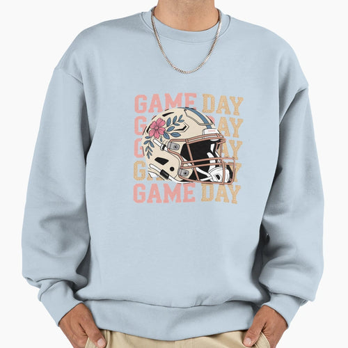 Game Day Floral Football Game Day Sweatshirt - Graphic Print for Adults - T-Shirt, Sweatshirt, Hoodie