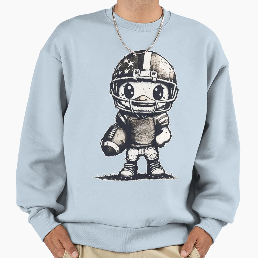 Funny Duck American Football Player Sweatshirt - Trendy Graphic Men Women - T-Shirt, Sweatshirt, Hoodie