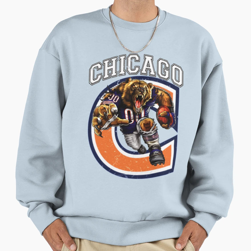 Chicago Football Sweatshirt - Graphic Print Unisex - T-Shirt, Sweatshirt, Hoodie