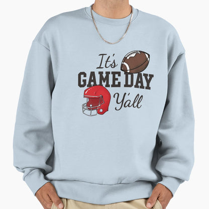 Football Its Game Day Yall Sweatshirt - Unique Graphic for Adults - T-Shirt, Sweatshirt, Hoodie