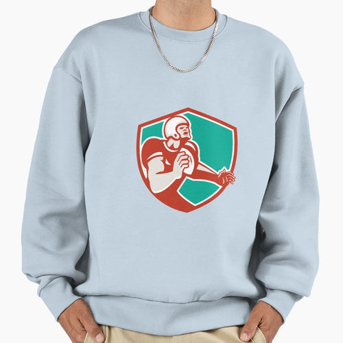 American Football Player Angry Sweatshirt - Minimalist Print for Adults - T-Shirt, Sweatshirt, Hoodie