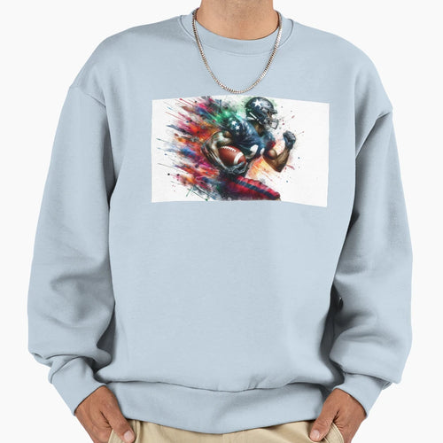 American Football Player Watercolor Sweatshirt - Minimalist Print Unisex - T-Shirt, Sweatshirt, Hoodie