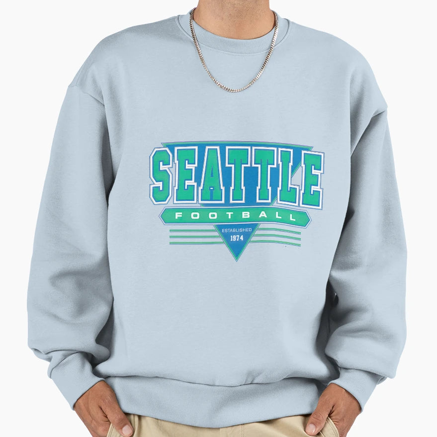 Seattle Football Established 1974 Sweatshirt - Unique Graphic for Adults - T-Shirt, Sweatshirt, Hoodie