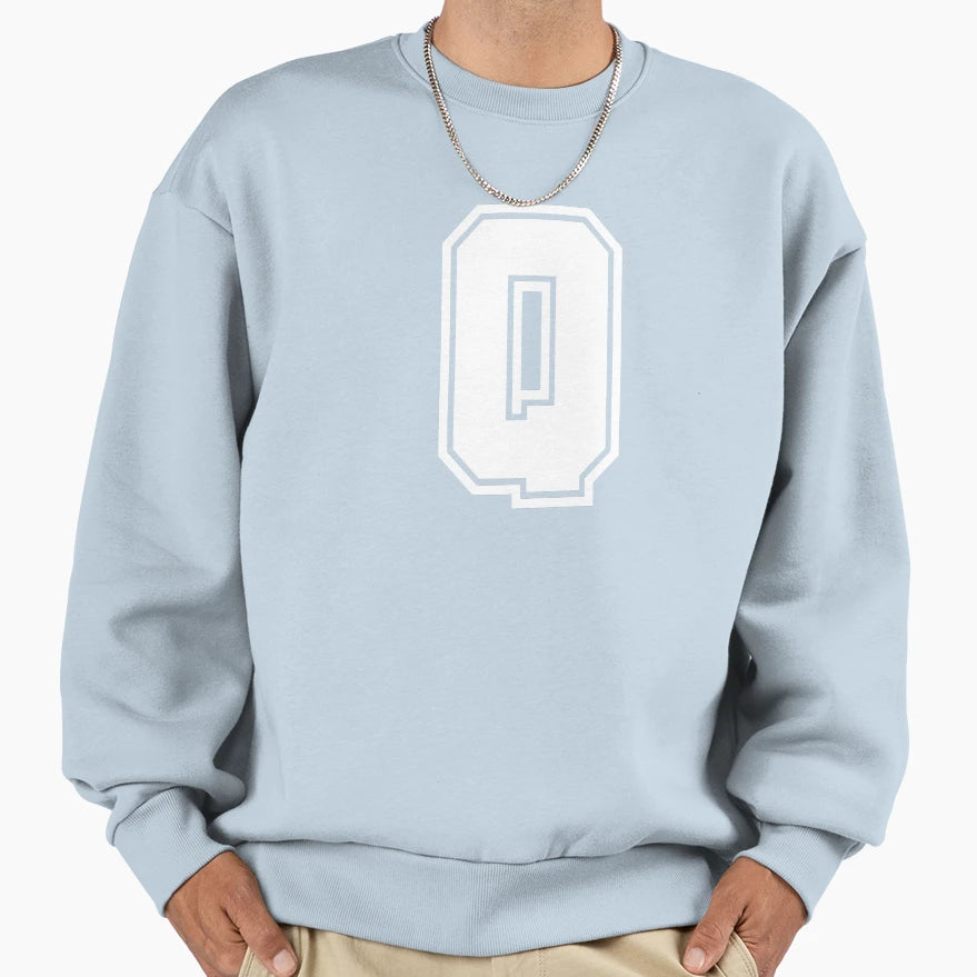 Letter Q Sweatshirt - Aesthetic Graphic Men Women - T-Shirt, Sweatshirt, Hoodie