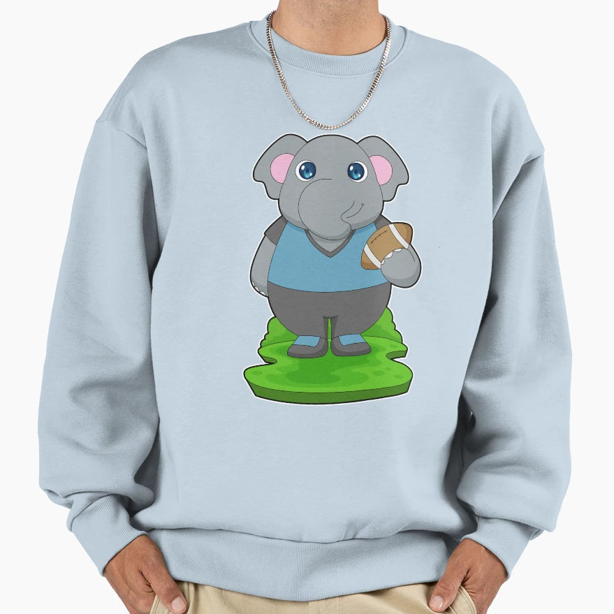 Elephant American Football Sports Sweatshirt - Streetwear Style Men Women - T-Shirt, Sweatshirt, Hoodie