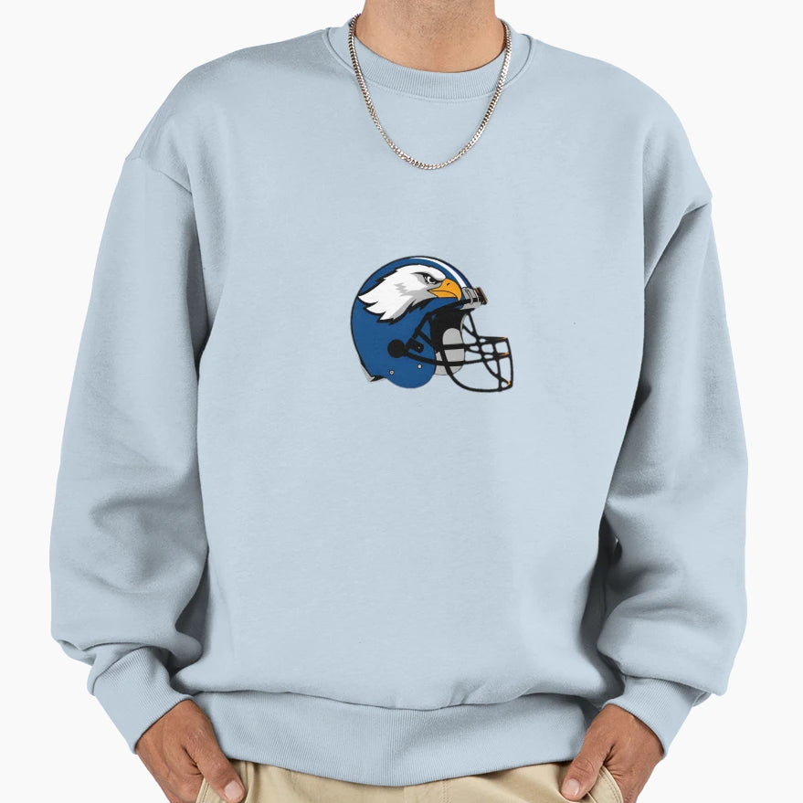 American Football Helmet Eagle Crest Sweatshirt - Graphic Print for Adults - T-Shirt, Sweatshirt, Hoodie