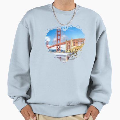 Golden Gate Bridge San Francisco Sweatshirt - Novelty Apparel Unisex - T-Shirt, Sweatshirt, Hoodie